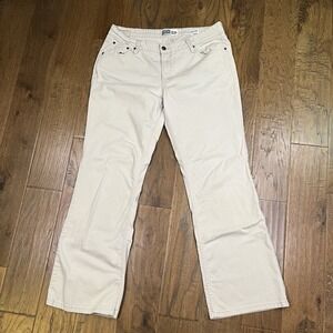 Levis Strauss Signatire Womens 14 Long Low Rise Bootcut Khaki Jeans Comfort